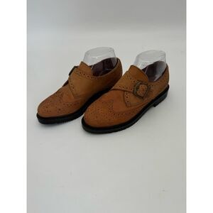 Victoria Spenser Men's Size 6M Monk Strap Leather Brogue Shoes‎ Brown